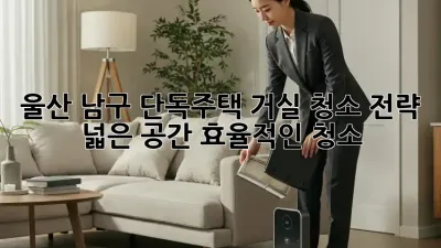 울산 남구 단독주택 거실 청소 전략: 넓은 공간, 효율적인 청소!