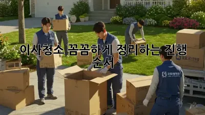 이사청소, 꼼꼼하게 정리하는 진행 순서